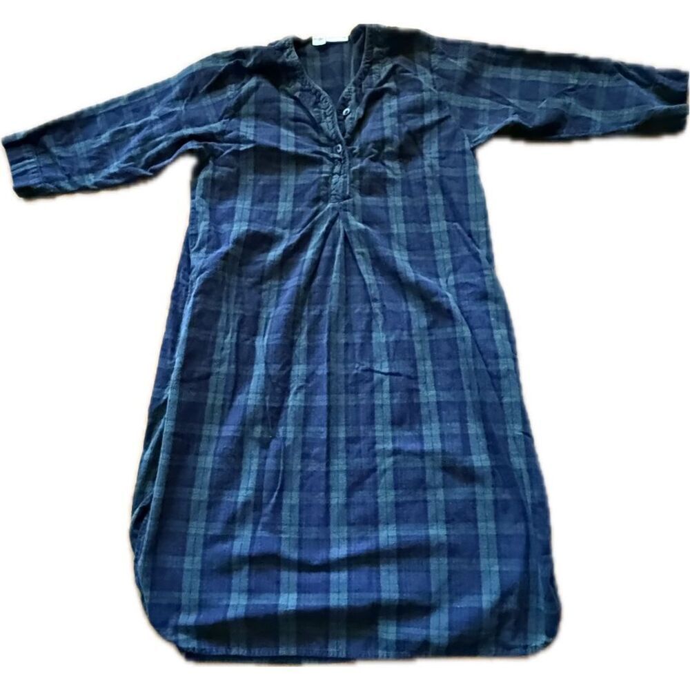 The Vermont Country Store Flannel Night Gown 100% Cotton Womens M/L TR782